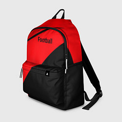 Рюкзак Football красно-чёрный, цвет: 3D-принт