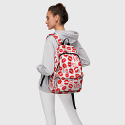 Рюкзак Губы и сердца, цвет: 3D-принт — фото 2