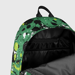 Рюкзак Кляксы на зелёном, цвет: 3D-принт — фото 2