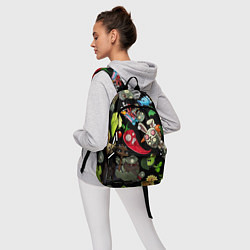 Рюкзак Растения против зомби персонажи на черном, цвет: 3D-принт — фото 2