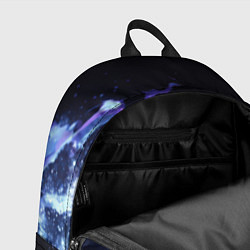 Рюкзак Фиолетово-синяя абстрактная волна, цвет: 3D-принт — фото 2