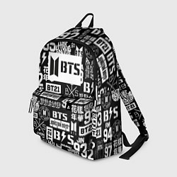 Рюкзак Bangtan Boys pattern black, цвет: 3D-принт