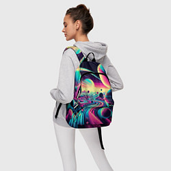 Рюкзак Неоновый разноцветный космос, цвет: 3D-принт — фото 2