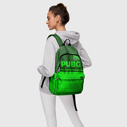 Рюкзак PUBG - green gradient посередине, цвет: 3D-принт — фото 2