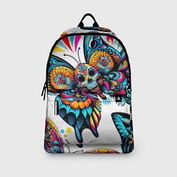 Рюкзак Бабочка и череп - нейроарт паттерн, цвет: 3D-принт — фото 2