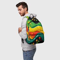 Рюкзак Желто-зеленая краска текстура, цвет: 3D-принт — фото 2