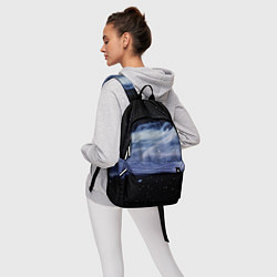 Рюкзак Синяя волна в космосе - текстура, цвет: 3D-принт — фото 2
