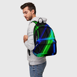 Рюкзак Color blue black green, цвет: 3D-принт — фото 2