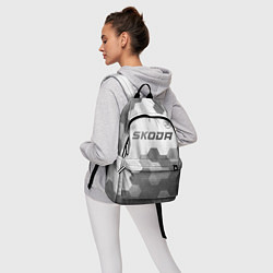 Рюкзак Skoda - white gradient посередине, цвет: 3D-принт — фото 2