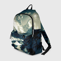 Рюкзак Река и горы снежные пейзаж, цвет: 3D-принт
