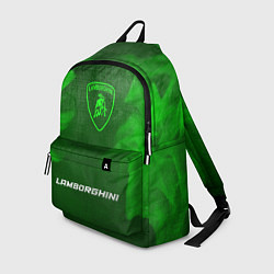 Рюкзак Lamborghini - green gradient по-центру, цвет: 3D-принт