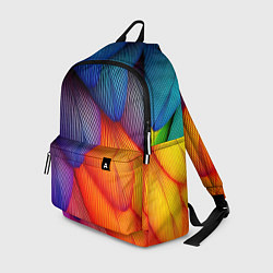 Рюкзак Радужные перья попугая, цвет: 3D-принт
