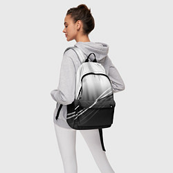 Рюкзак Градиент с полосами из белого в тёмный, цвет: 3D-принт — фото 2