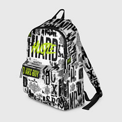 Рюкзак Pattern with inscriptions hustle sand boy, цвет: 3D-принт