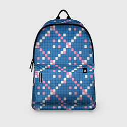 Рюкзак Синяя розовая с белым плитка, цвет: 3D-принт — фото 2