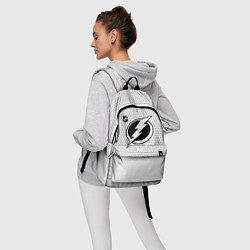 Рюкзак Тампа Бэй Лайтнинг - белые треугольники, цвет: 3D-принт — фото 2