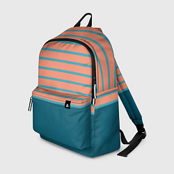 Рюкзак Полосатый мандариновый морской рассвет, цвет: 3D-принт