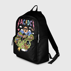 Рюкзак ACDC, мультяшный стиль, цвет: 3D-принт
