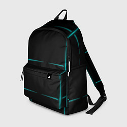 Рюкзак Color black blue stripes, цвет: 3D-принт