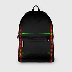 Рюкзак Color black green orange stripes, цвет: 3D-принт — фото 2
