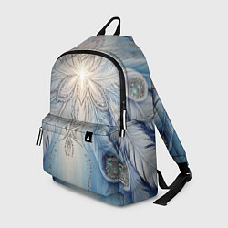 Рюкзак Ледяной перьевой орнамент со светом, цвет: 3D-принт
