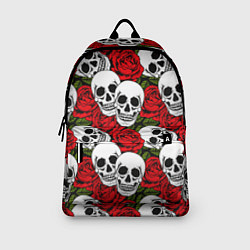 Рюкзак Черепа в розах, цвет: 3D-принт — фото 2