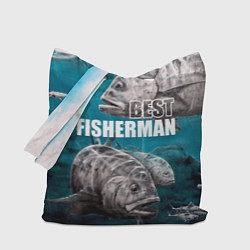 Сумка-шопер Best fisherman, цвет: 3D-принт