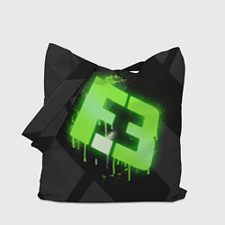 Сумка-шопер Flipsid3: Black collection, цвет: 3D-принт