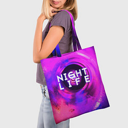Сумка-шопер Night life, цвет: 3D-принт — фото 2