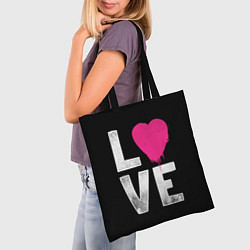 Сумка-шопер Love Heart, цвет: 3D-принт — фото 2
