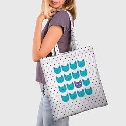 Сумка-шопер Кошачье настроение, цвет: 3D-принт — фото 2