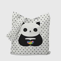 Сумка-шопер Любовь панды, цвет: 3D-принт