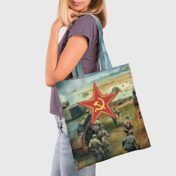Сумка-шопер Наступление советской армии, цвет: 3D-принт — фото 2
