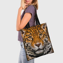 Сумка-шопер Взгляд ягуара, цвет: 3D-принт — фото 2