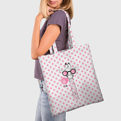 Сумка-шопер Розовый жираф, цвет: 3D-принт — фото 2