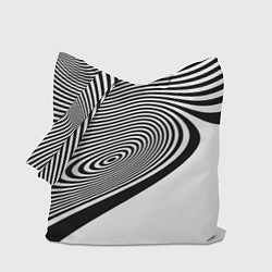 Сумка-шопер Black & White Illusion, цвет: 3D-принт