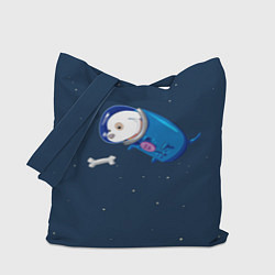 Сумка-шопер Собачка в космосе, цвет: 3D-принт
