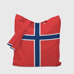 Сумка-шопер Флаг Норвегии, цвет: 3D-принт