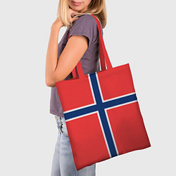 Сумка-шопер Флаг Норвегии, цвет: 3D-принт — фото 2