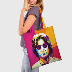Сумка-шопер Джон Леннон: фан-арт, цвет: 3D-принт — фото 2