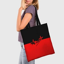 Сумка-шопер АлисА: Черный & Красный, цвет: 3D-принт — фото 2
