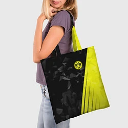 Сумка-шопер FC Borussia Dortmund: Abstract, цвет: 3D-принт — фото 2