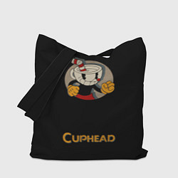 Сумка-шопер Cuphead: Black Mugman, цвет: 3D-принт