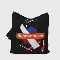 Сумка-шопер Supermatism Black, цвет: 3D-принт