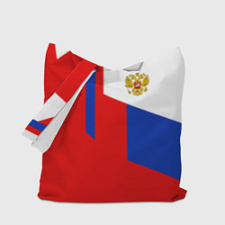 Сумка-шоппер Russia: Geometry Tricolor