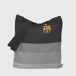 Сумка-шопер ФК Барселона: Серый стиль, цвет: 3D-принт