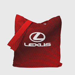 Сумка-шопер Lexus: Red Carbon, цвет: 3D-принт