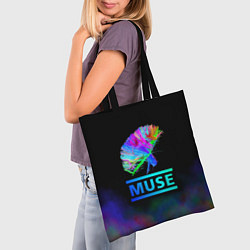 Сумка-шопер Muse: Neon Flower, цвет: 3D-принт — фото 2