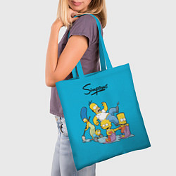 Сумка-шопер Семейка Симпсонов, цвет: 3D-принт — фото 2