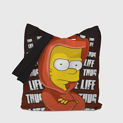 Сумка-шопер Bart: Thug Life, цвет: 3D-принт